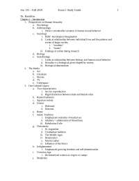 Exam 1 Study Guide - Human Sexuality | SOC 135 - Docsity