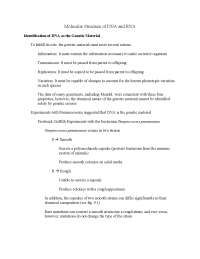 Molecular Structure of DNA and RNA - Genetics - Lecture Notes | BIO 325