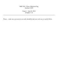 17 Questions on Elements of Materials Engineering - Exam 1 | MSE 2034