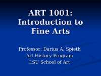 Introduction to the Fine Art - Lecture Slides | ART 1001