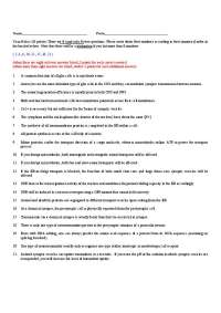 Neurobiology exam with solutions | MCDB 151