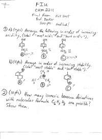 14 handwritten questions about Organic Chemistry II | CHM 2211 - Docsity