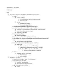 Study Guide for Final Exam - World History I | HIST 1310