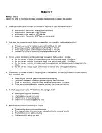 Midterm Exam 1 - Principles Microeconomics | ECON 2000
