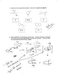 Exam 2 Solved - Organic Chemistry I | CHEM 231 - Docsity