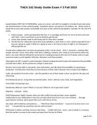 Final Exam Study Guide for Exam 3 - Page to Stage: Making Theatre | THEA 242