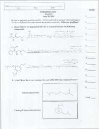 Modern Organic Chemistry II - Solved Exam 2 | CHEM 2212 - Docsity