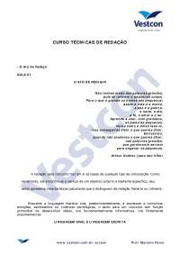 Técnicas De Redação Vestcon - Apostila sobre Técnicas de Redação da ...
