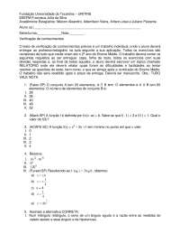 Teste 1 - verificação de conhecimento