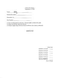 Organic Chemistry II - Solved Exam 1 | CHEM 234 - Docsity