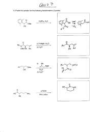 Organic Chemistry II - Quiz Answer Key | CHEM 234 - Docsity