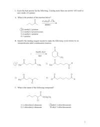 Test 2 Solved Questions - Organic Chemistry II | CHEM 234 - Docsity