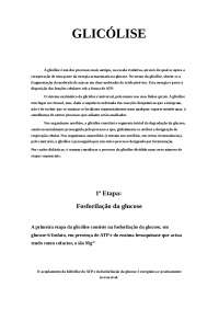 GLICÓLISE A glicólise é um dos processos mais antigos, na escala ev