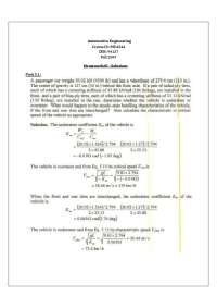Limit Handling - Homework Solution - Automotive Engineering | ME 4544