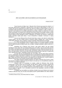 EDUCAÇÃO FÍSICA ESCOLAR: EM BUSCA DA PLURALIDADE