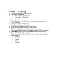 Leadership Styles and Sources of Power - Prof. Fred Walumbwa