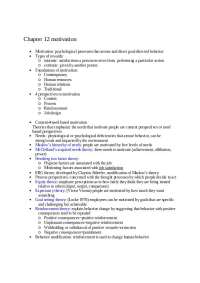 Notes on Motivation - Principles of Management | MGT 301