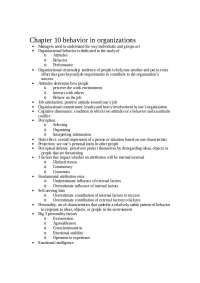 Study of Organizational Behavior, Attitudes, and Performance in Work Environment - Prof. F