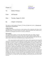 Effective Job Application Letters: A Summary - Prof. Debbie J. Williams
