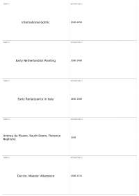 Midterm | ARTH 102 - History of Art II: High Renaissance to Modern ...