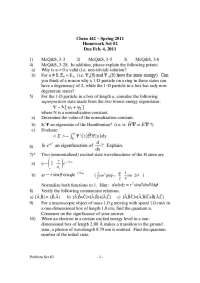 Chem 442 Spring 2011 Problem Set #2 - Prof. James M. Lisy