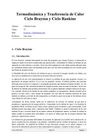Trabajo Ciclo Rankine y Brayton