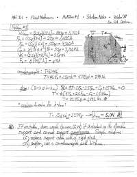 Midterm Exam with Solutions - Fluid Mechanics I | ME 311 - Docsity