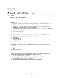 Midterm Exam 2 Answer Key | Macroeconomic Theory | ECO 320L