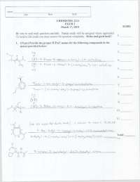 Solved Exam 2 for Modern Organic Chemistry I | CHEM 2211 - Docsity