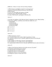 Practice Exam with Solution Key - General Chemistry II | CHEM 102 - Docsity