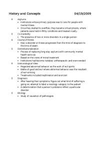 History of Concepts - Lecture Notes | PSY 103