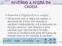 Regras da Cadeia e Derivação Implícita: Exemplos e Aplicações