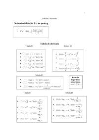 Tabelas e formulas