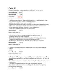 Quiz Results: Instruction Writing and Grammar