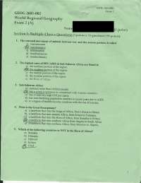 Solved Exam 2A for World Regional Geography | GEOG 2603 - Docsity
