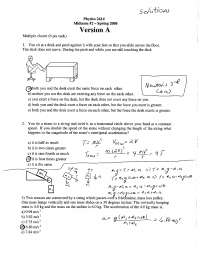 General Physics for Life Science Oriented Majors - Solved Midterm Exam ...