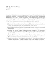 Introduction to the Philosophy of Science - Quiz 2 | PHIL 204