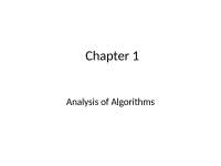 Analysis of Algorithm - Lecture Slides | CS 240 - Docsity