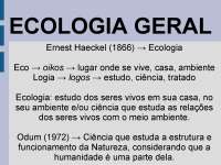 Ecologia Geral - resumo 1