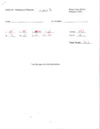 Midterm 1 Solved - Mechanics of Materials II - Fall 2011 | MEM 330 ...