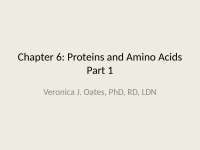 Proteins and Amino Acids - Lecture Notes | NUFS 2110