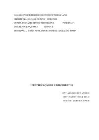 Bioquímica - Relatório - Carboidratos
