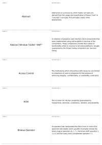 Java Vocab | SWE 510 - Object-Oriented Programm Java