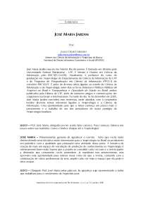 Entrevista com José Maria Jardim