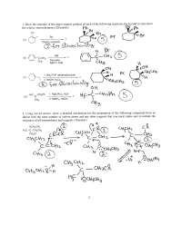 Solutions for Exam 2 - Organic Chemistry I | CHEM 231 - Docsity