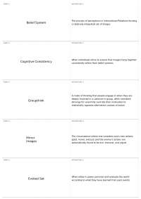 International Relations Terminology: Belief Systems, Cognitive Consistency, and More