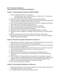 Exam 3 Questions for Adolescent Development - Lifespan Development | PSY 213.00