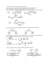 Solved Exam 1 for Organic Chemistry I | CHEM 231 - Docsity
