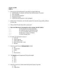 Study Guide Exam 1 - Food Microbiology | FOS 4222