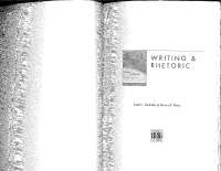 Ethos, Pathos and Logos - Rhetoric and Writing - Lecture Notes | RHE 306